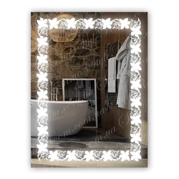 Зеркало с Led подсветкой D85 (600×800мм)